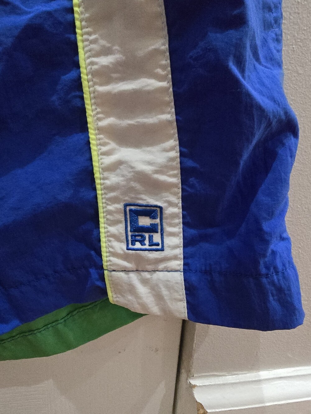 VINTAGE Ralph Lauren Chaps Swim Trunks Adult LG Blue Green Bathing Suit Mens 90s - Picture 5 of 5